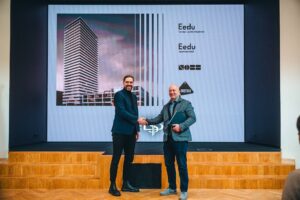 Fotod: EBSi tütarettevõte Lennuki 2/4 OÜ ja NOBE sõlmisid 69 miljoni eurose lepingu Eedu haridus- ja ettevõtluslinnaku ehitustööde peatöövõtuks